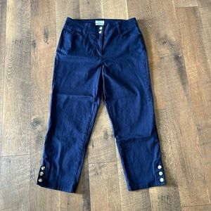 Charter Club Women’s Classic Fit Cropped Navy Khaki Pants